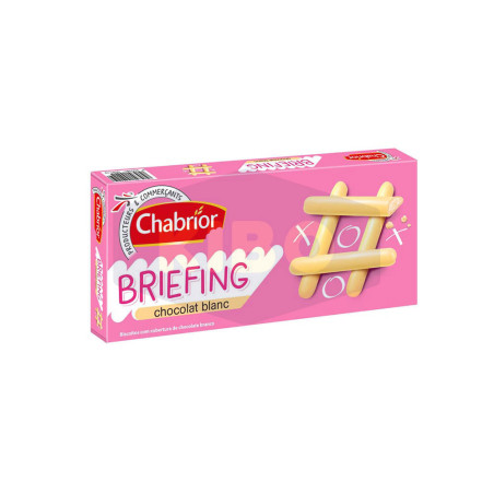 Biscuits bâtonnets briefing chocolat blanc 150g