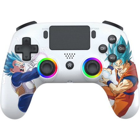 Manette sans fil - PS5 / PC - Dragon Ball Goku vs Vegeta - Bluetooth - Blanc - SUBSONIC