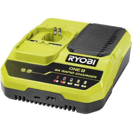 RYOBI Chargeur rapide 18V ONE+ recharge batterie 8Ah en 1h - sans batterie - RC18180