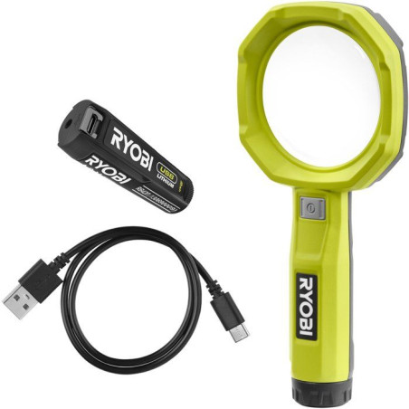 RYOBI Loupe éclairée 4V USB Lithium x3 LED - batterie 2Ah + chargeur - RML4-120G