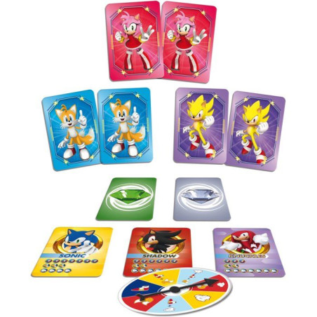 Sonic Sac a Dos Jeux de Cartes - Jeux de voyage - LISCIANI - Sac a dos inclus