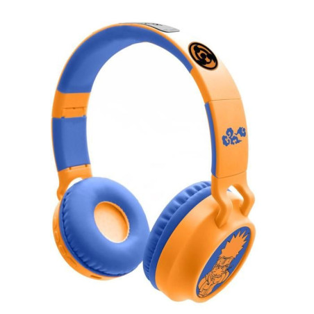Casque pliable lumineux Bluetooth 5.3 Naruto 3D – Micro, filaire (jack), SD, volume limité 85 dB – Bleu (enfant)