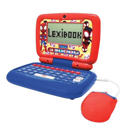 Ordinateur portable éducatif - Spidey parlant bilingue - Bilingue FR/EN - 40 activités - Écran 5,7x11,3 cm