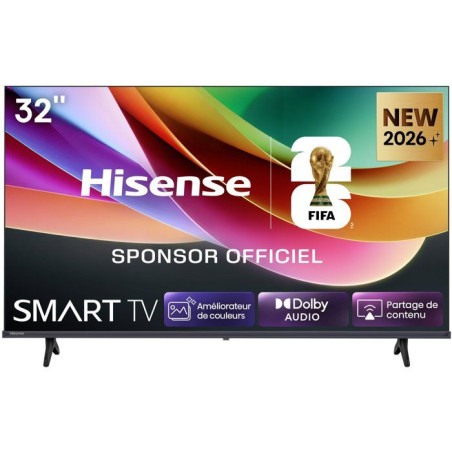 Hisense 32A4S - TV LED 32 (80 cm) - HD Ready 1366x768 - Smart TV - 2 HDMI 1.4 - WiFi