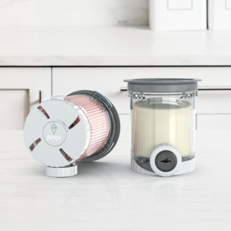 Lot de 2 Pots avec Couvercles et Embouts de Rechange NINJA – Compatible Swirl by CREAMi NC701EU
