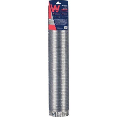 Gaine aluminium hotte - WPRO - CHT315/1 - Évacuation extérieure - 125 mm - Norme UNI CIG