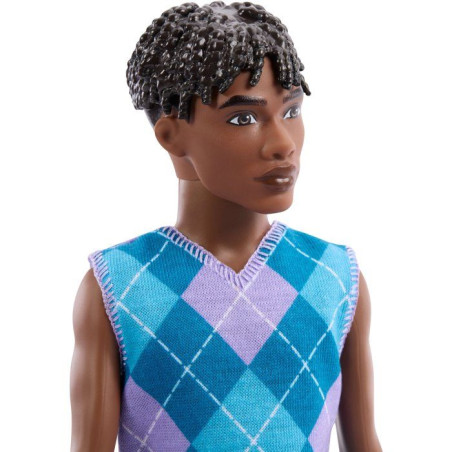 Poupée - BARBIE - Ken Fashionista JJN67 - Polo carreaux - Look tendance - Tenue estivale