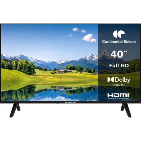 Téléviseur LED - CONTINENTAL EDISON - CELED40FHD26B6 - 40'' (101 cm) - FHD - Dalle LED - 3x HDMI - 2x USB - Noir