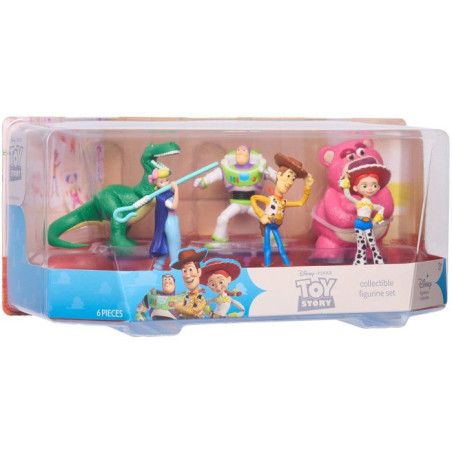 Coffret figurines - DISNEY Pixar Toy Story - 6 figurines de 8 cm - Woody et Buzz inclus