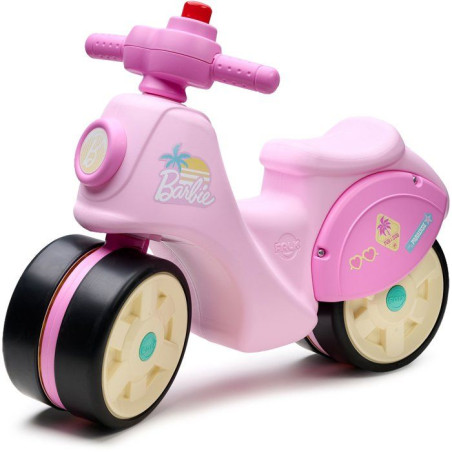 Draisienne - Roues silencieuses - FALK - Scooter Barbie Premier Âge - Plastique recyclé - Guidon directionnel - Rose