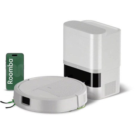 iRobot ROOMBA 115AE - Robot Aspirateur laveur avec base auto empty - 15 000 Pa - 240 ml - Blanc