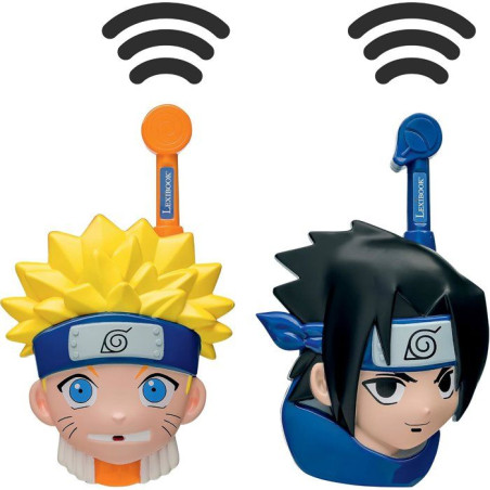 Lexibook, Naruto, Talkies-Walkies 500m, Jeu de Communication pour Enfant, 2 canaux de Communication, Piles