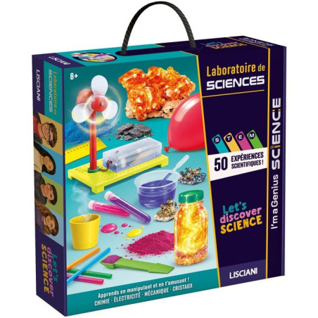 I'm A Genius Laboratoire de Sciences - Coffret scientifique - LISCIANI - 50 expériences