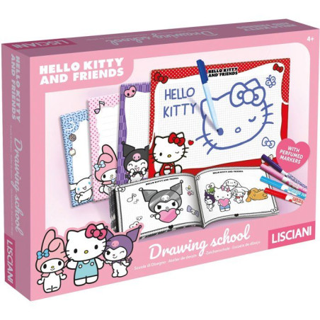 École de dessin - LISCIANI - Hello Kitty et ses Amis - Ardoises effaçables - Apprentissage progressif