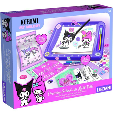École de dessin avec table lumineuse - LISCIANI - My Melody & Kuromi - Table lumineuse - Reproduction facile