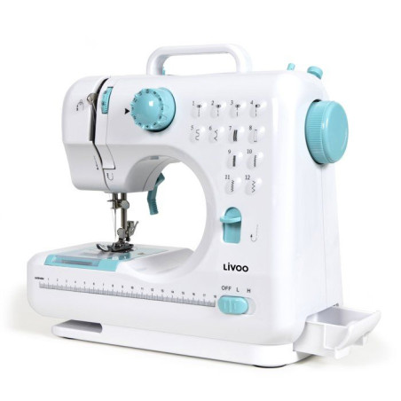 Machine a coudre portable - LIVOO - DOM547B - 12 points de couture - Double vitesse - Enfilage assisté