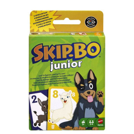 Jeu de cartes - MATTEL GAMES - Skip-Bo Junior JTP66 - 2 niveaux - Éducatif - Apprentissage