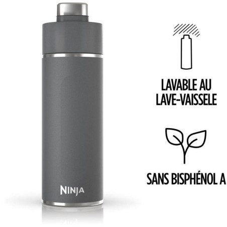 Gourde isotherme Thirsti - NINJA - Blanche - 530 ml - Acier inoxydable