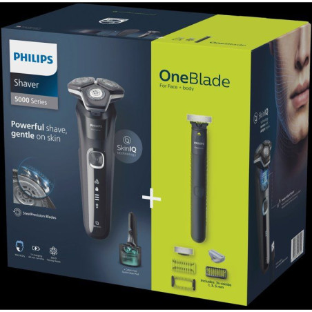 Rasoir électrique - PHILIPS - S5898/79 - Wet & Dry - SteelPrecision - 60 min autonomie