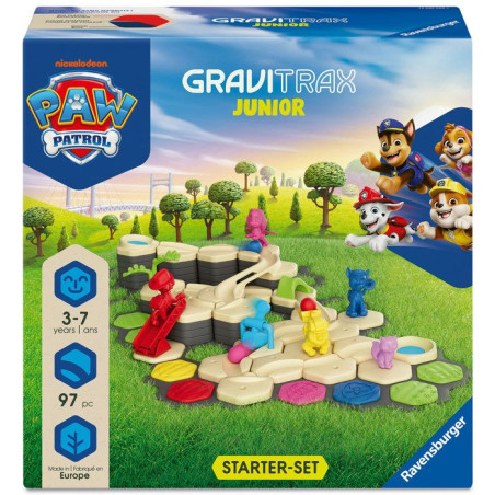 Ravensburger - GraviTrax Junior - Starter Set Pat Patrouille 97 pieces - Circuit de billes-Jeu de construction-Des 3 ans-1202000