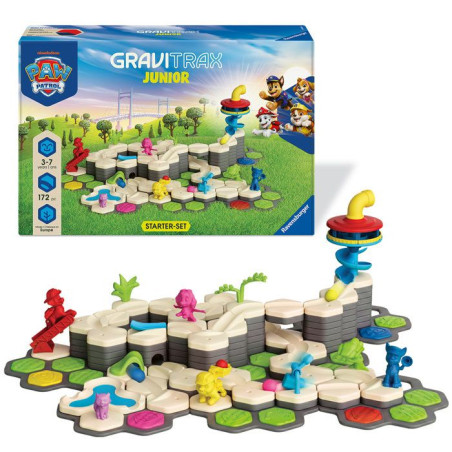 Ravensburger - GraviTrax Junior XXL-Starter Set Pat Patrouille+170 pieces-Circuit de billes-Jeu de construction-Des 3 ans-120200