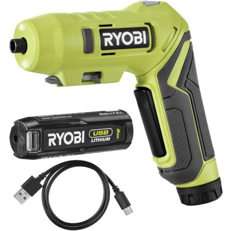 RYOBI Tournevis électrique 4V USB Lithium - batterie 2Ah + chargeur - RSDP4-120G