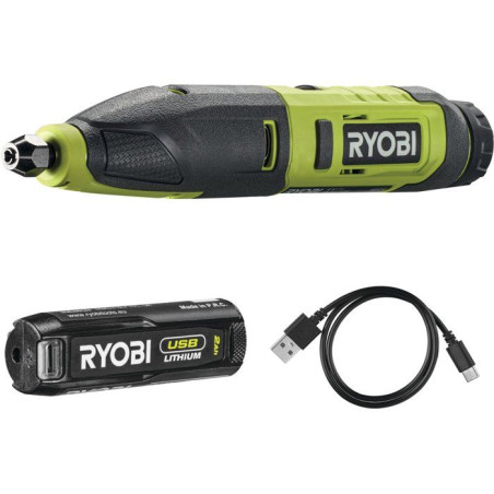 RYOBI Outil de sculpture 4V USB Lithium - batterie 2Ah + chargeur - RPC4-120G