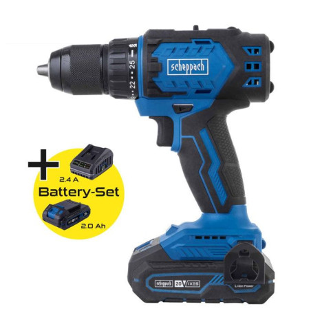 Perceuse visseuse percussion sans fil BC-CD60-X - brushless 60 Nm mandrin 13mm - SCHEPPACH 20V IXES - Batterie 2Ah + chargeur 2.