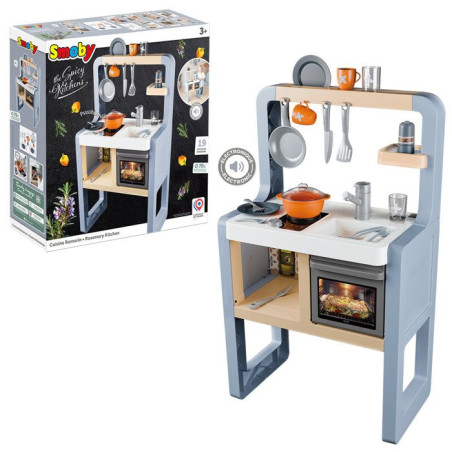 Cuisine pour enfant - Smoby- Modele Romarin - Des 3 ans - Accessoires inclus - Fabriqué en France