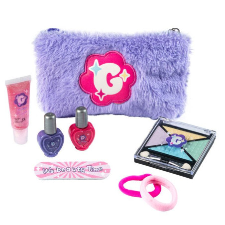 Trousse de Maquillage - Glam me Up - Smoby - Trousse, gloss, vernis, palette avec 4 poudres, applicateurs - Des 6 ans