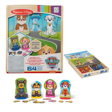 Puzzle Magnétique La Pat' Patrouille Melissa & Doug - 4 Figurines a Habiller - SPIN MASTER - A partir de 3 ans