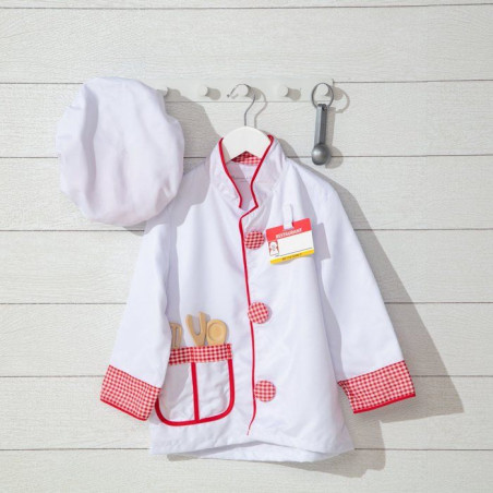 Déguisement Chef cuisinier - MELISSA & DOUG - Set complet accessoires (veste, toque, ustensils...) - 100% Polyester - De 3 a 6