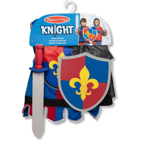 Déguisement Chevalier - MELISSA & DOUG - Set complet accessoires (veste, bouclier, épée...) - 100% Polyester - De 3 a 6 ans