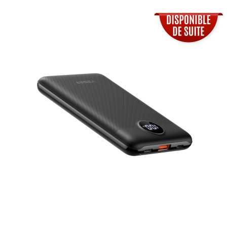 VEGER Batterie Externe 10000mAh Quick Charge, 22.5W Mini Chargeur Portable USB C Input & Output Powerbank avec LED Display, PD3.