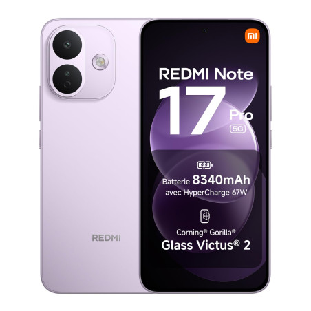 Xiaomi REDMI Note 17 Pro 5G, Batterie 8340 mAh, 6+256 Go - Violet
