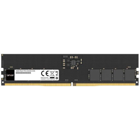 Barrette Mémoire - LEXAR - DDR5 8 Go - 262 PIN U-DIMM - 5600 Mbps CL46 - 1.1 V - Blister