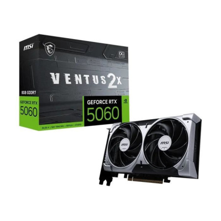 Carte graphique - MSI - GeForce RTX 5060 VENTUS 2X OC 8G - 8 Go GDDR6 - Double ventilateur TORX - Refroidissement efficace