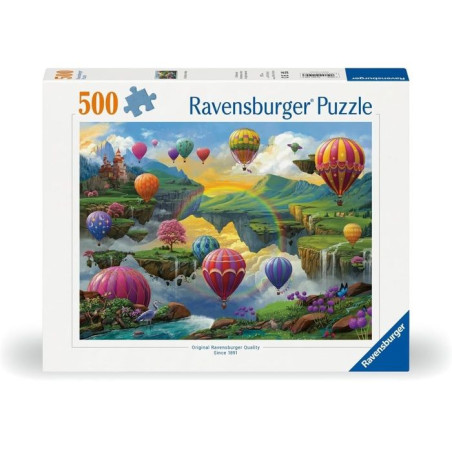 Puzzle - RAVENSBURGER - Vallée des montgolfieres - 500 pieces - 49 x 36 cm - Idéal pour la famille