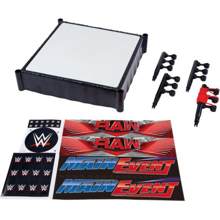Ring de catch - WWE MATTEL - Main Event JDJ20 - Cordes Pro-Tension - Accessoires