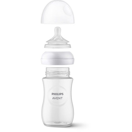 Biberon - AVENT - Natural Response 3.0 - 260 ml - bleu - tétine imitant le sein