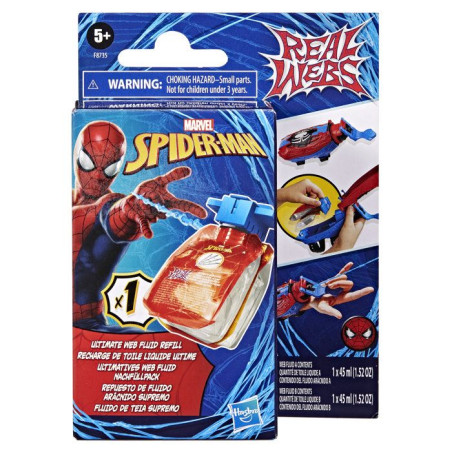 Spiderman Recharge de Toile Liquide Ultime, Jouet de Déguisement, Enfants Des 5 Ans, Accessoire, Marvel Spider-Man Real Webs