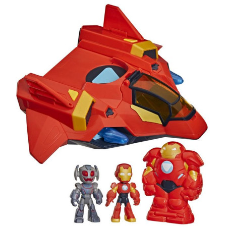 Jet-armure géante d'Iron Man, figurines de 7,5&nbsp;cm, avec armure mecha et véhicule, super-héros jouets, Iron Man et ses Amis E