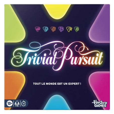 Trivial Pursuit (2026), regles, mode coopératif et équipe mis a jour, jeu de plateau de questions-réponses, 1 a 6&nbsp;joueurs ou
