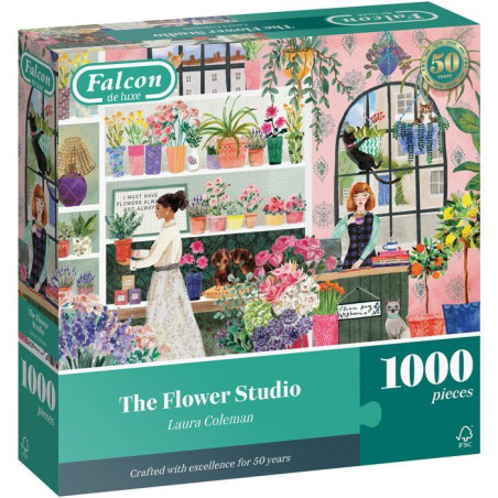 Puzzle - JUMBO - FALCON - The Flower Studio - 1000 pieces - Des 12 ans