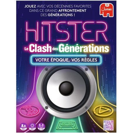 Hitster - Jeu d'ambiance - JUMBO - Le clash des générations - 2 a 10 joueurs - Des 16 ans