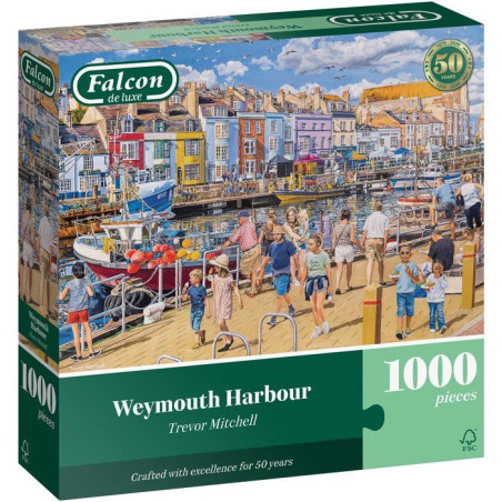 Puzzle - JUMBO - FALCON - Weymouth Harbour - 1000 pieces - Des 12 ans