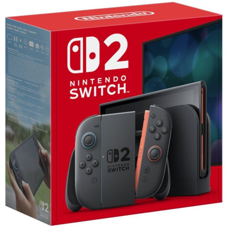 Console Nintendo Switch 2 avec batterie remplaçable • Bleu Clair & Rouge Clair