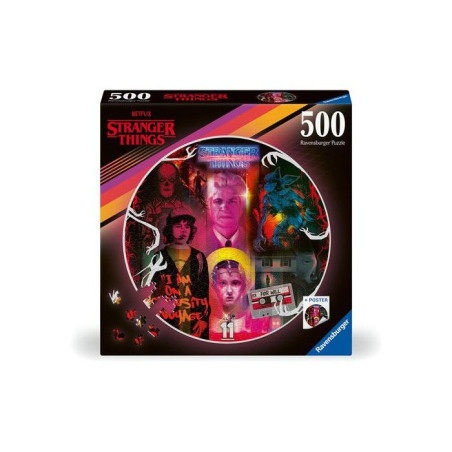 Puzzle rond 500 pieces - RAVENSBURGER - Ravensburger Stranger Things 500 pieces - 52 cm diametre - Forme ronde - Qualité premium