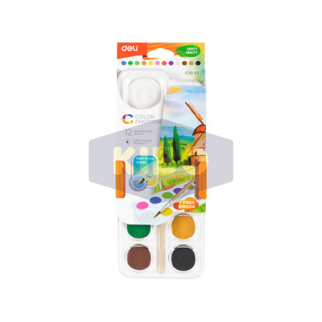 Peinture à l'eau 12 couleurs