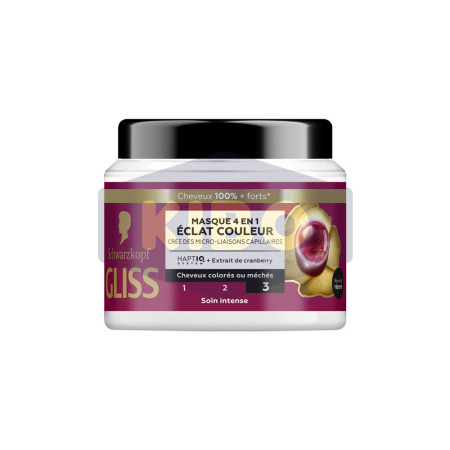 Masque 4 en1 éclat couleur pour cheveux colorés ou méchés 400ml
